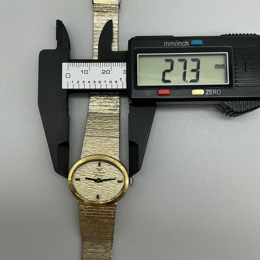 Vintage Wittnauer Geneve Womens Watch 27mm Gold Tone Dial Textured Manual Wind